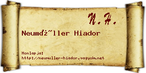 Neumüller Hiador névjegykártya
